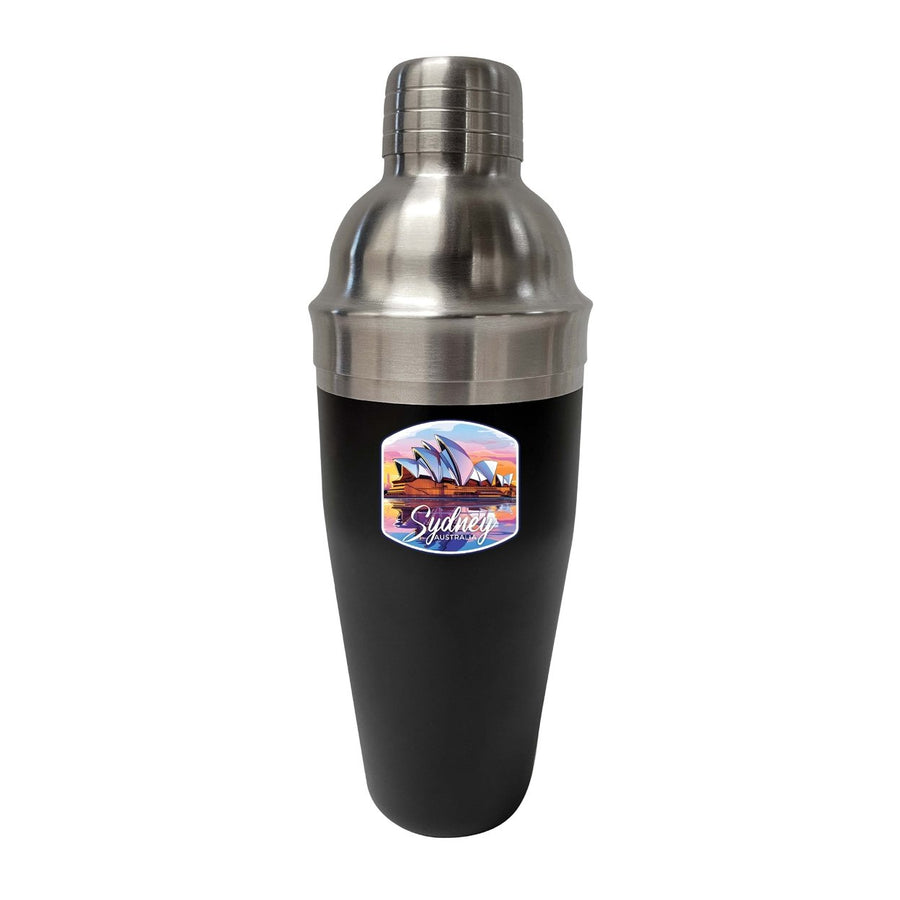 Sydney Australia Design A Souvenir 24 oz Stainless Steel Cocktail Shaker Black Image 1