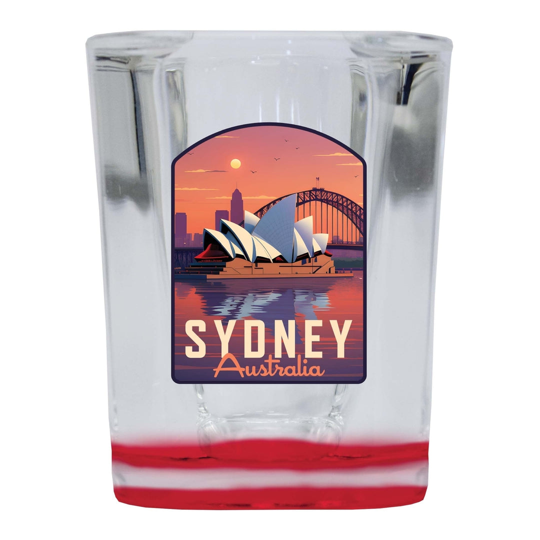 Sydney Australia Design B Souvenir 2 Ounce Shot Glass Square Image 1