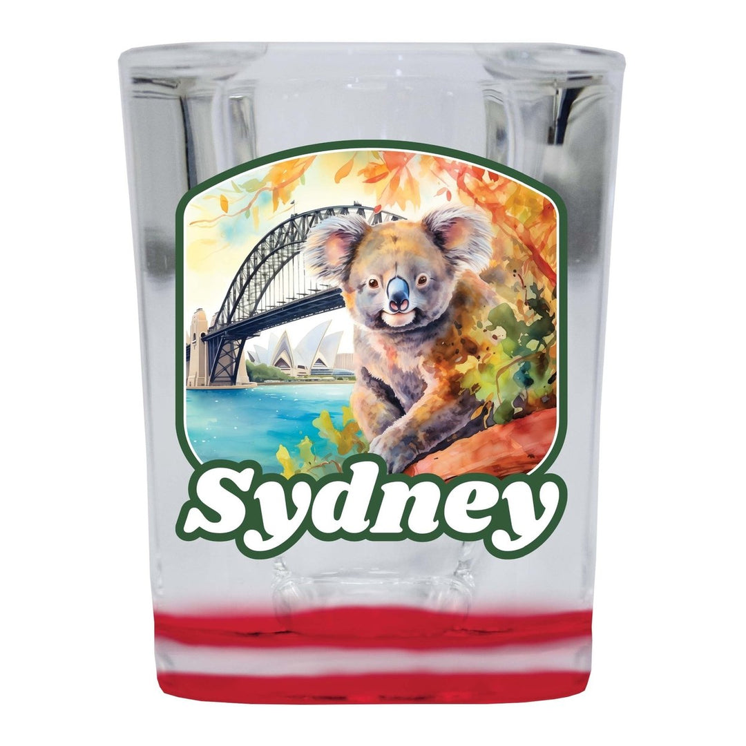 Sydney Australia Design C Souvenir 2 Ounce Shot Glass Square Image 2