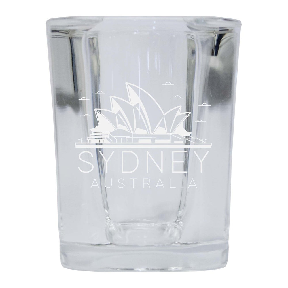 Sydney Australia Souvenir 2 Ounce Engraved Shot Glass Square Image 2