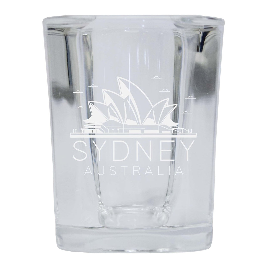 Sydney Australia Souvenir 2 Ounce Engraved Shot Glass Square Image 2