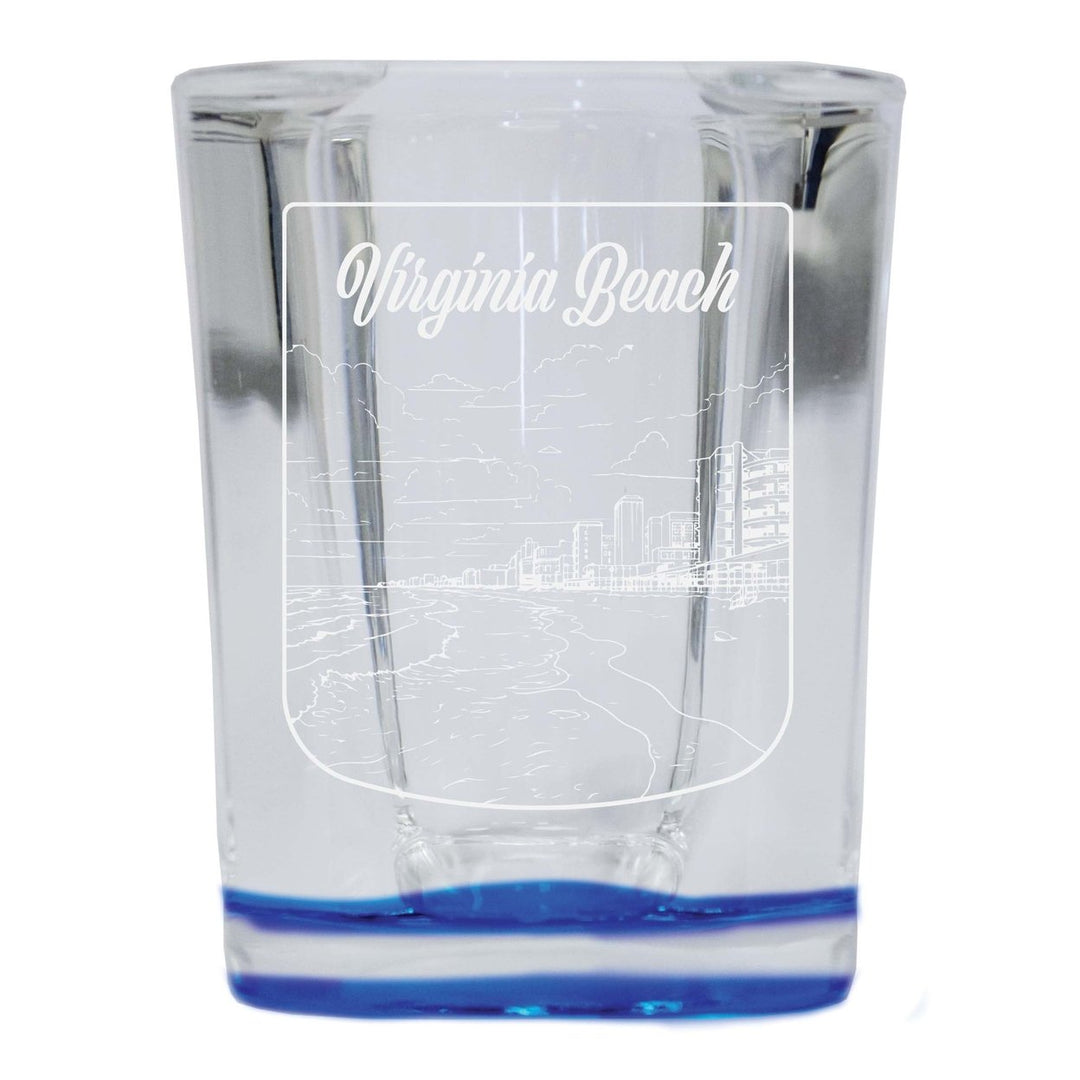 Virginia Beach Virginia Souvenir 2 Ounce Engraved Shot Glass Square Image 3