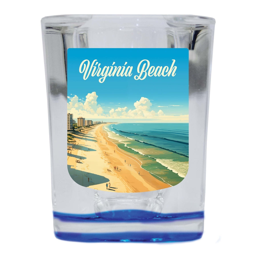 Virginia Beach Virginia Design B Souvenir 2 Ounce Shot Glass Square Image 1