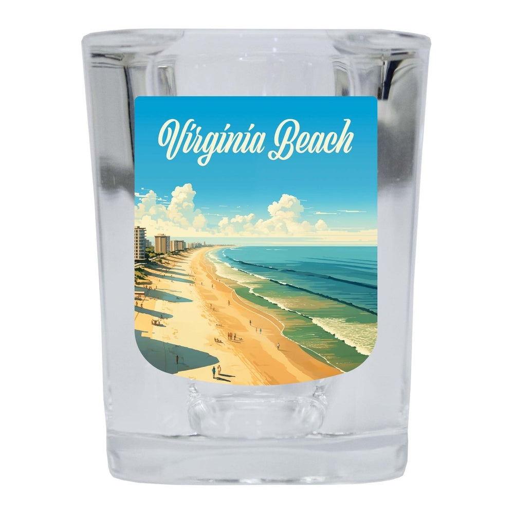 Virginia Beach Virginia Design B Souvenir 2 Ounce Shot Glass Square Image 2