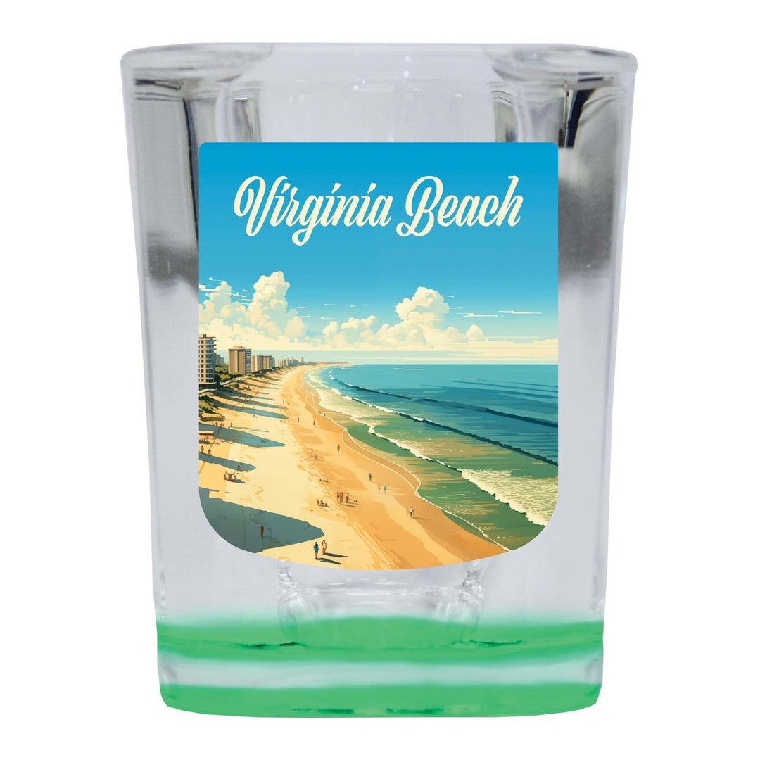 Virginia Beach Virginia Design B Souvenir 2 Ounce Shot Glass Square Image 3