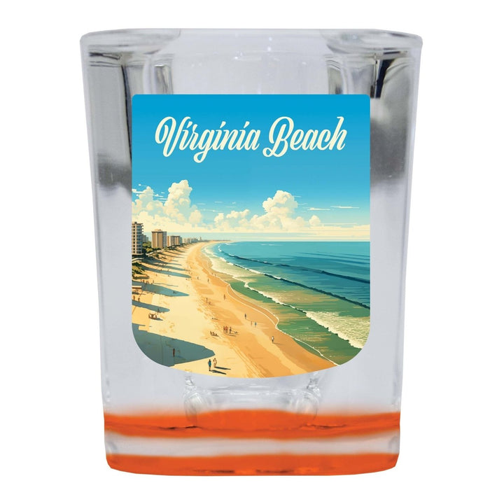 Virginia Beach Virginia Design B Souvenir 2 Ounce Shot Glass Square Image 4