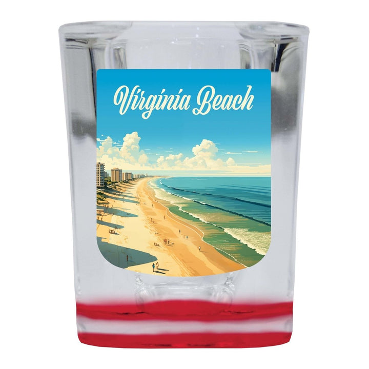 Virginia Beach Virginia Design B Souvenir 2 Ounce Shot Glass Square Image 4