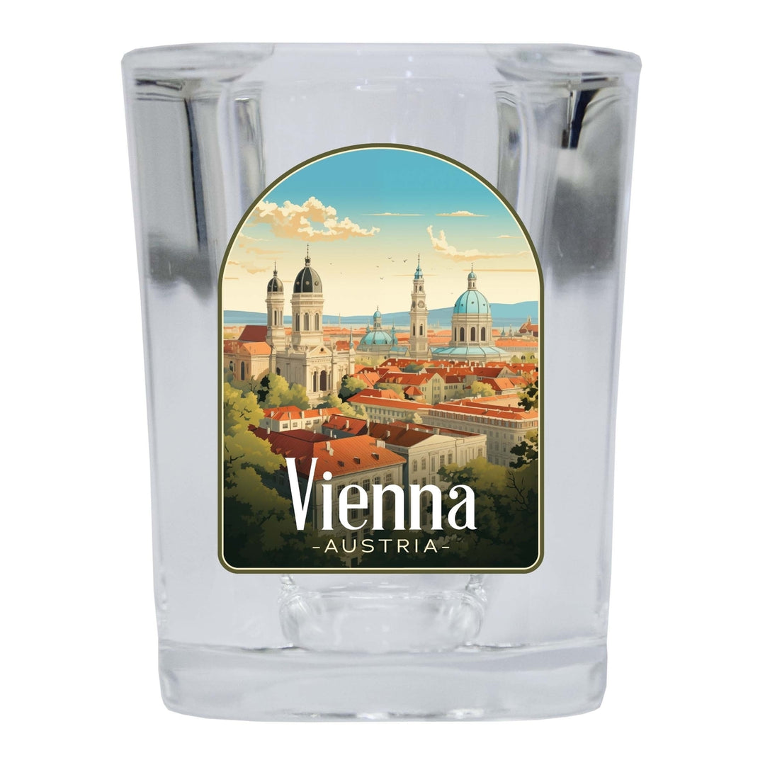 Vienna Austria Design A Souvenir 2 Ounce Shot Glass Square Image 1