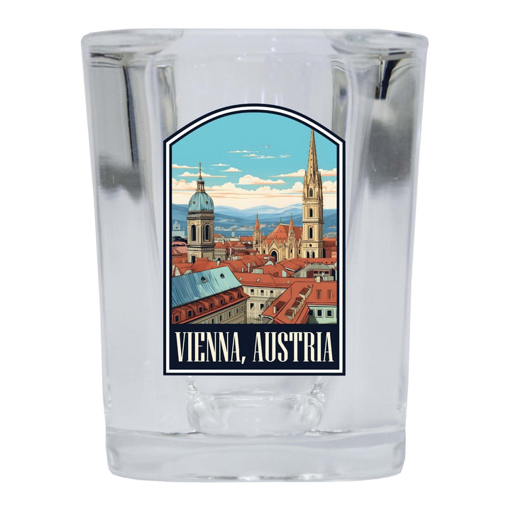 Vienna Austria Design B Souvenir 2 Ounce Shot Glass Square Image 1