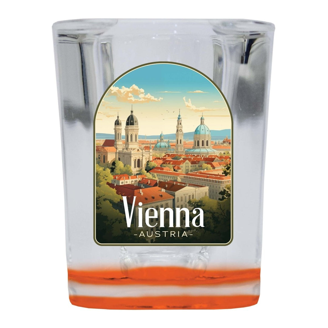 Vienna Austria Design A Souvenir 2 Ounce Shot Glass Square Image 3