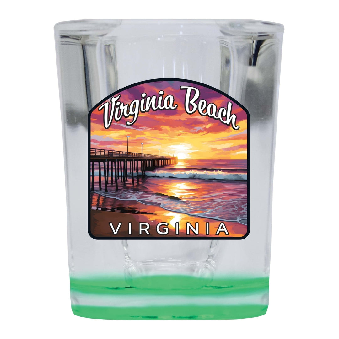 Virginia Beach Viginia Design A Souvenir 2 Ounce Shot Glass Square Image 1