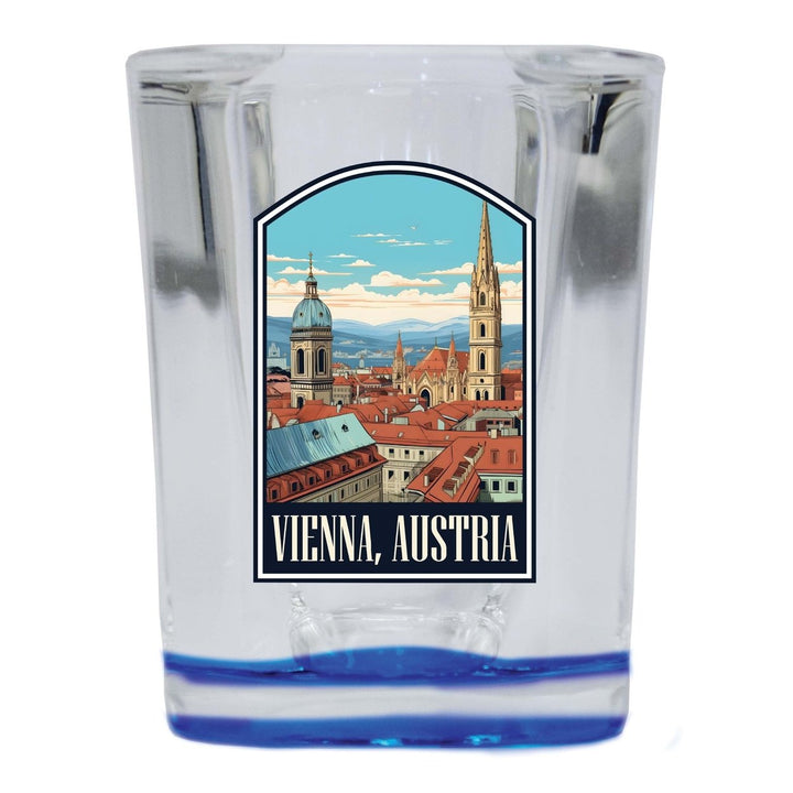 Vienna Austria Design B Souvenir 2 Ounce Shot Glass Square Image 2