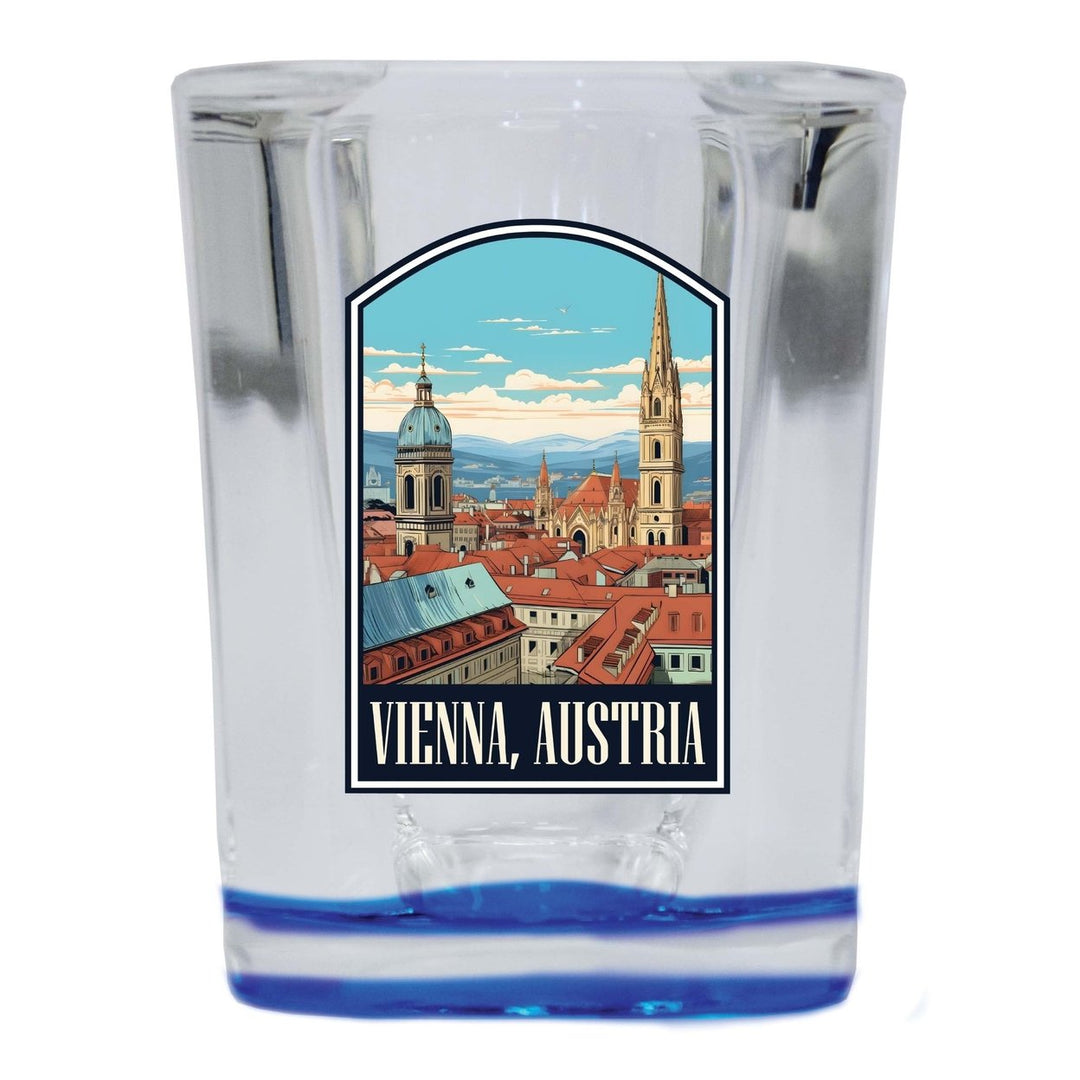 Vienna Austria Design B Souvenir 2 Ounce Shot Glass Square Image 1