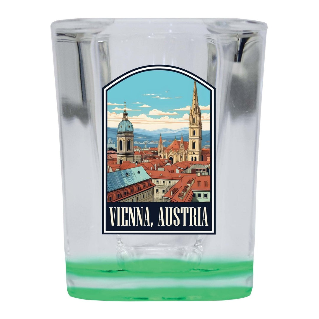 Vienna Austria Design B Souvenir 2 Ounce Shot Glass Square Image 3