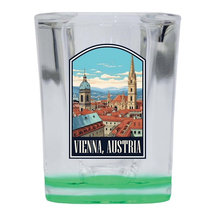 Vienna Austria Design B Souvenir 2 Ounce Shot Glass Square Image 3