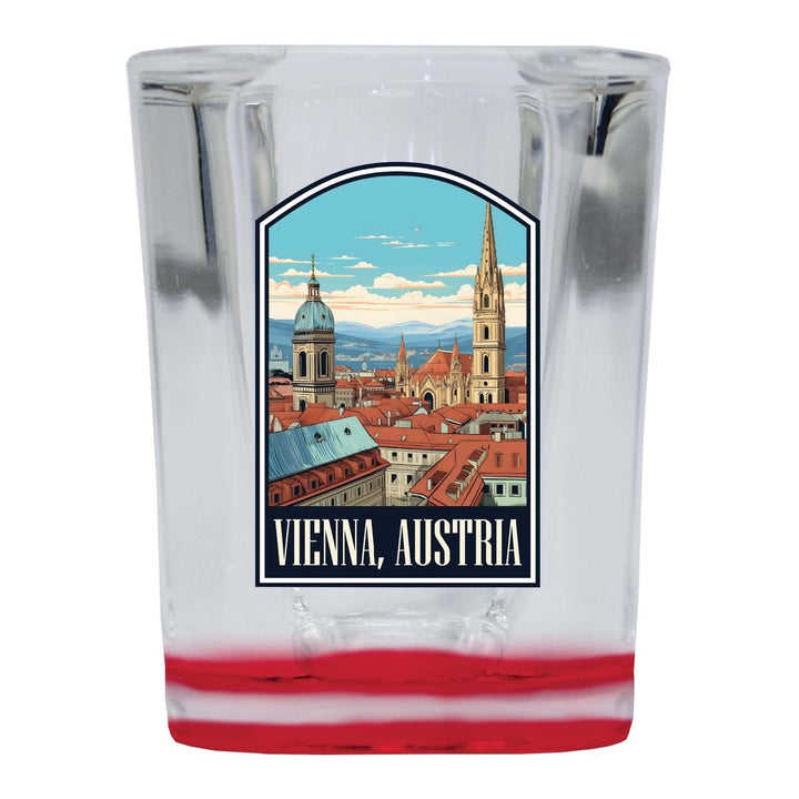 Vienna Austria Design B Souvenir 2 Ounce Shot Glass Square Image 4