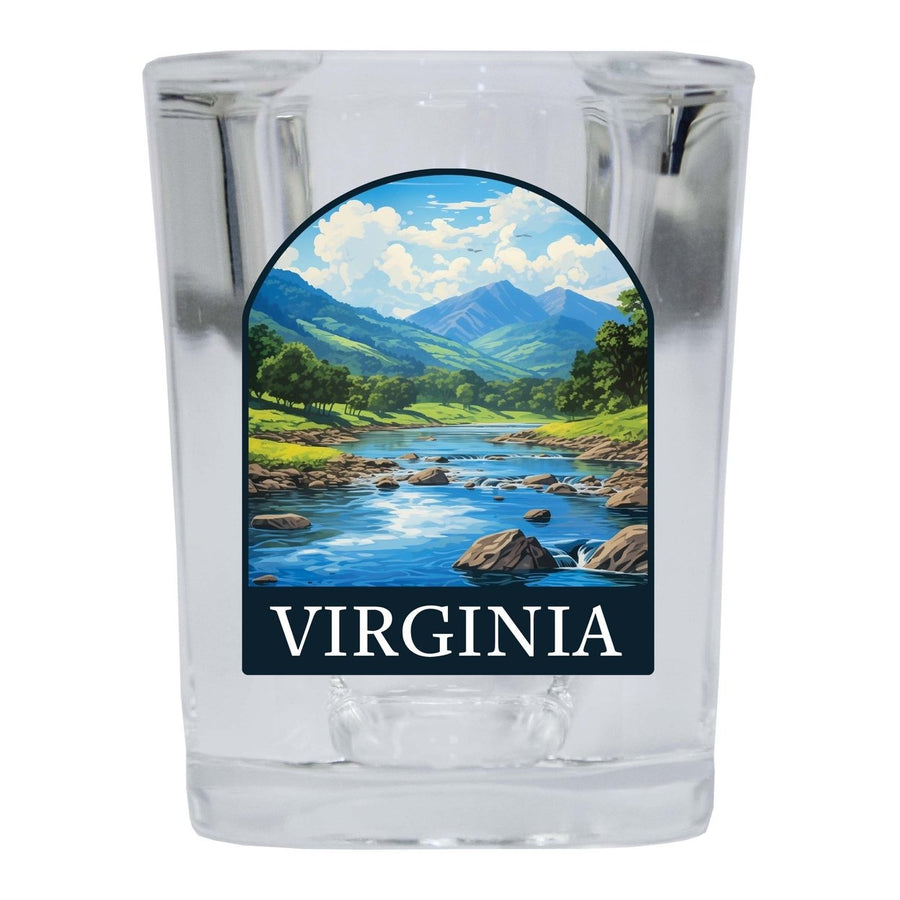 Virginia Design B Souvenir 2 Ounce Shot Glass Square Image 1