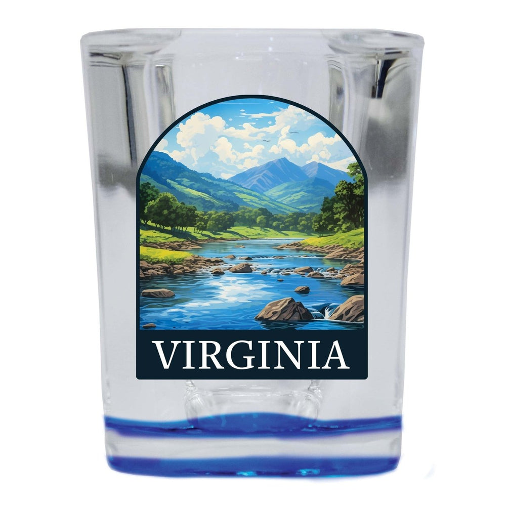 Virginia Design B Souvenir 2 Ounce Shot Glass Square Image 2