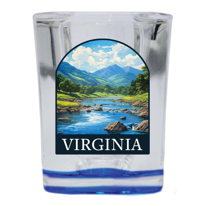 Virginia Design B Souvenir 2 Ounce Shot Glass Square Image 1