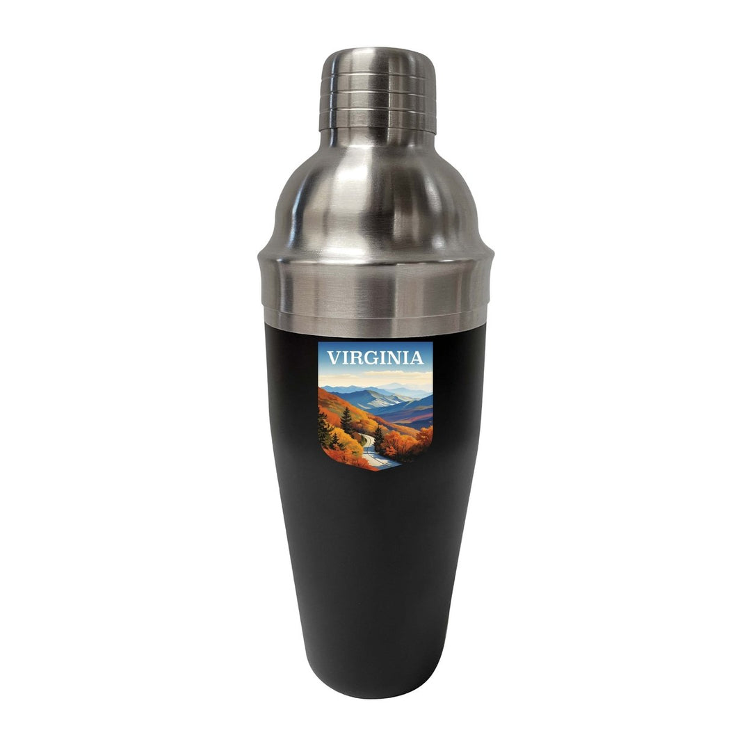 Virginia Design A Souvenir 24 oz Stainless Steel Cocktail Shaker Black Image 1