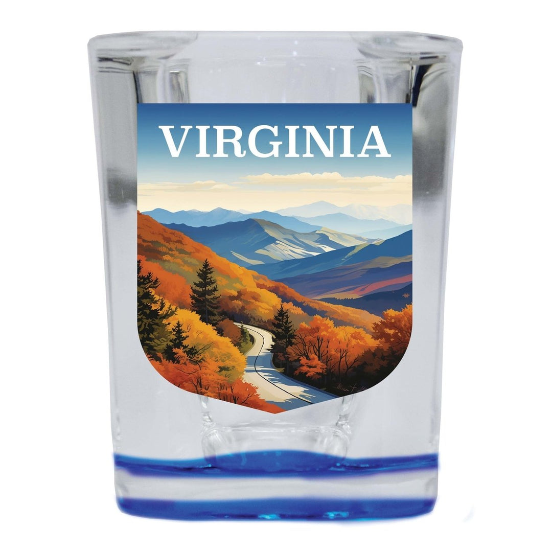 Virginia Design A Souvenir 2 Ounce Shot Glass Square Image 1