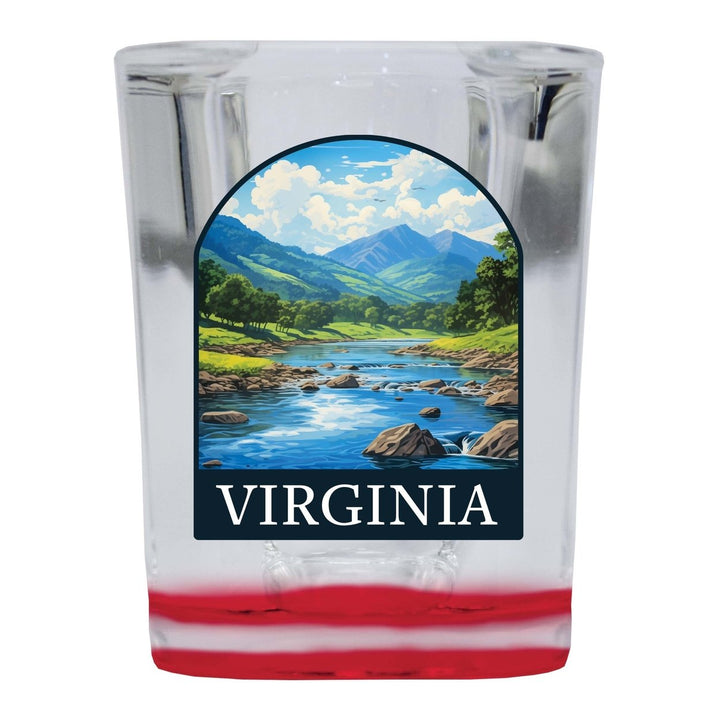 Virginia Design B Souvenir 2 Ounce Shot Glass Square Image 1