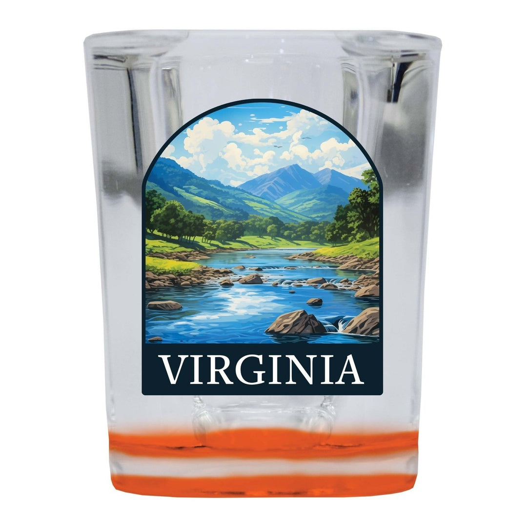 Virginia Design B Souvenir 2 Ounce Shot Glass Square Image 1