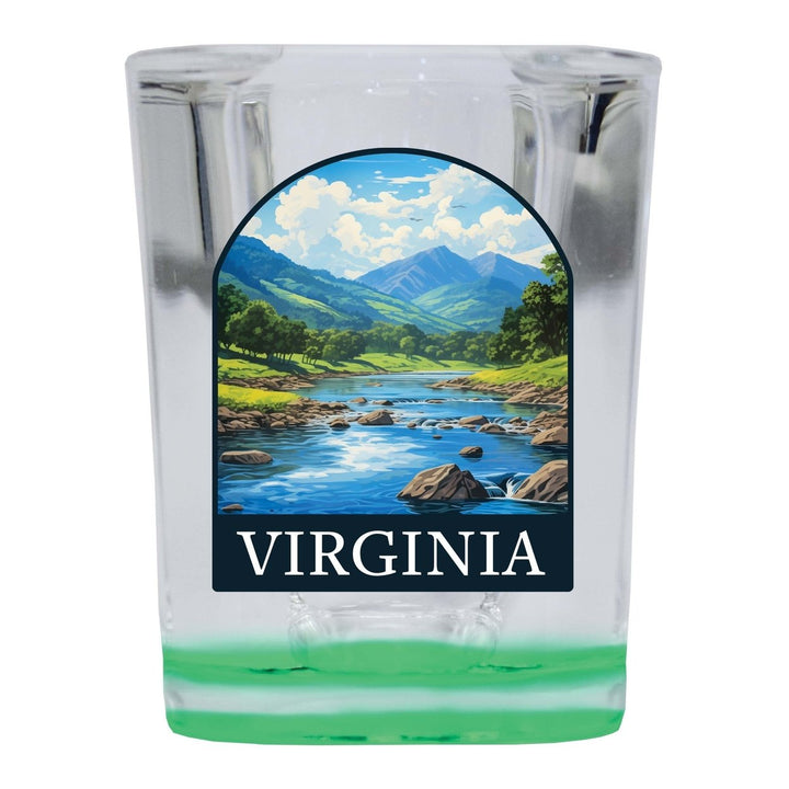 Virginia Design B Souvenir 2 Ounce Shot Glass Square Image 1