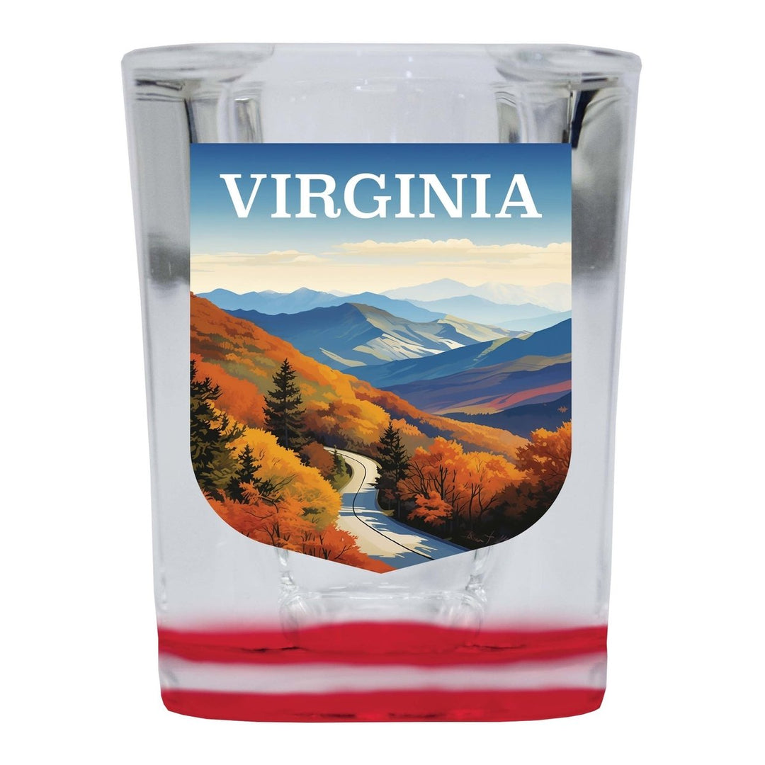 Virginia Design A Souvenir 2 Ounce Shot Glass Square Image 1