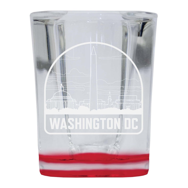 Washington DC Souvenir 2 Ounce Engraved Shot Glass Square Image 1