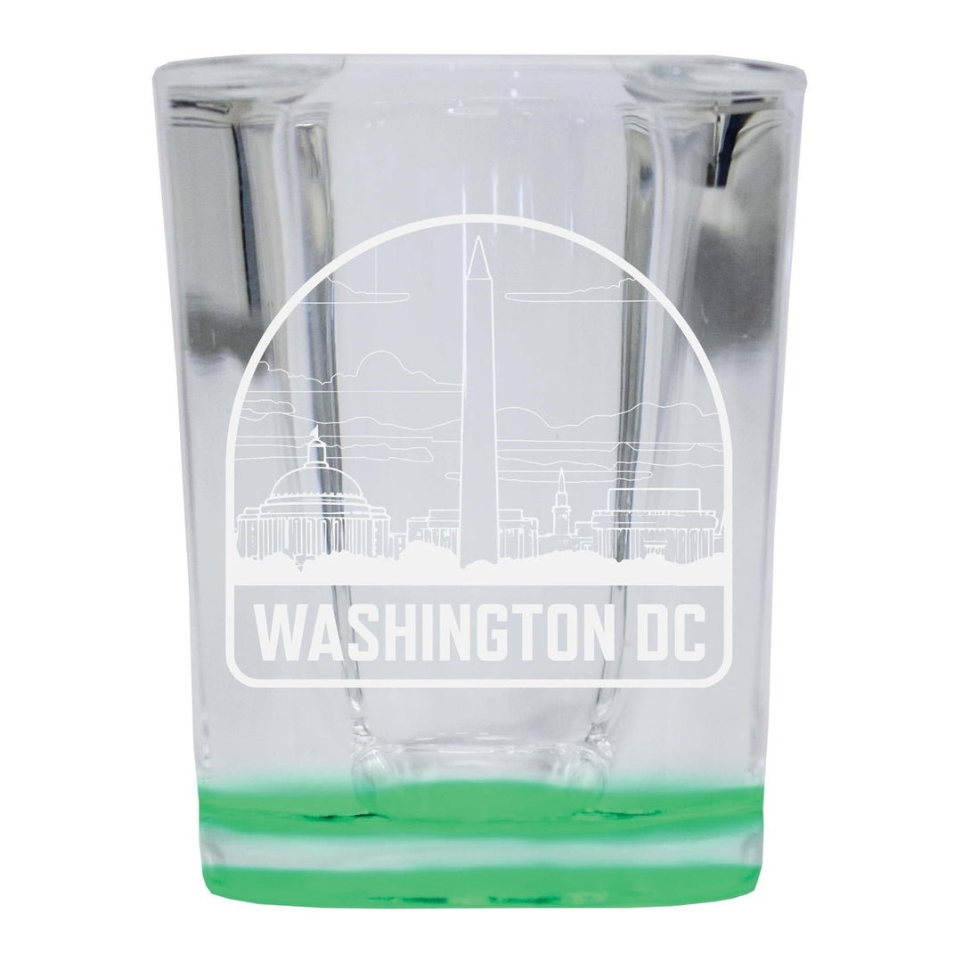 Washington DC Souvenir 2 Ounce Engraved Shot Glass Square Image 1