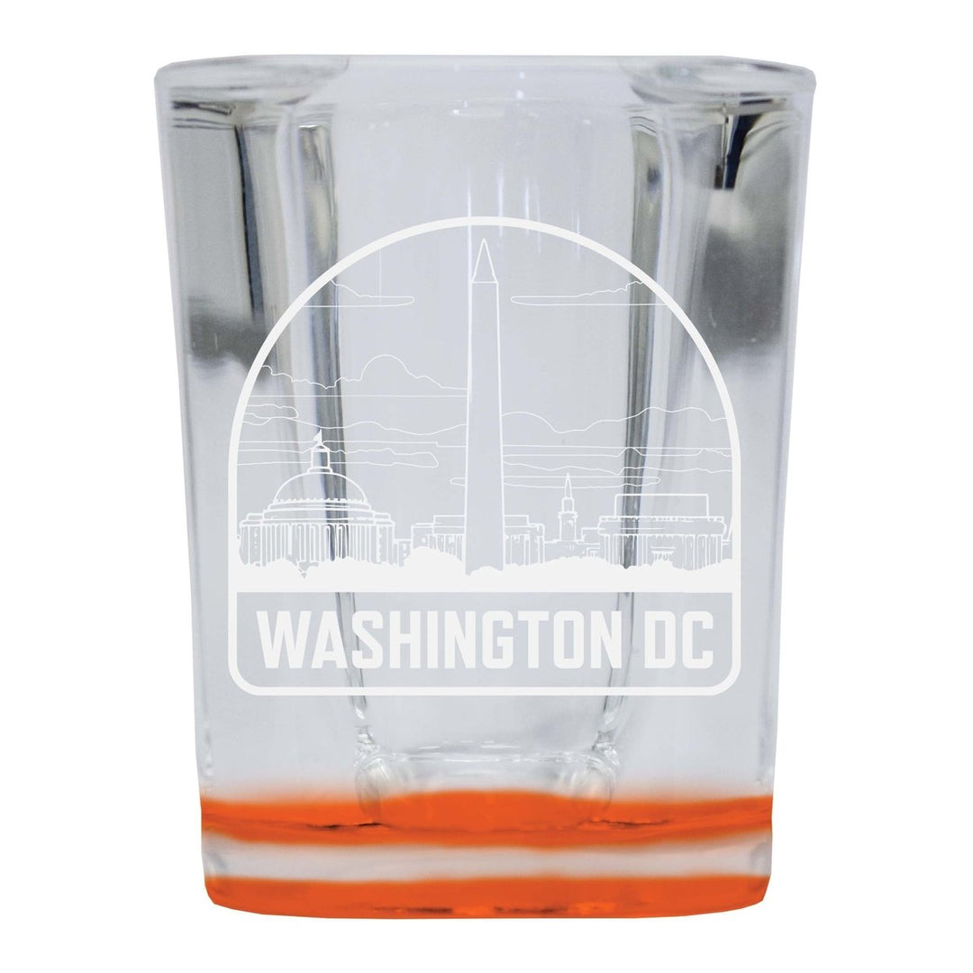 Washington DC Souvenir 2 Ounce Engraved Shot Glass Square Image 1