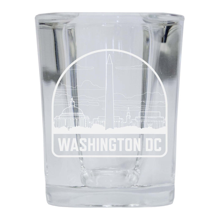 Washington DC Souvenir 2 Ounce Engraved Shot Glass Square Image 1