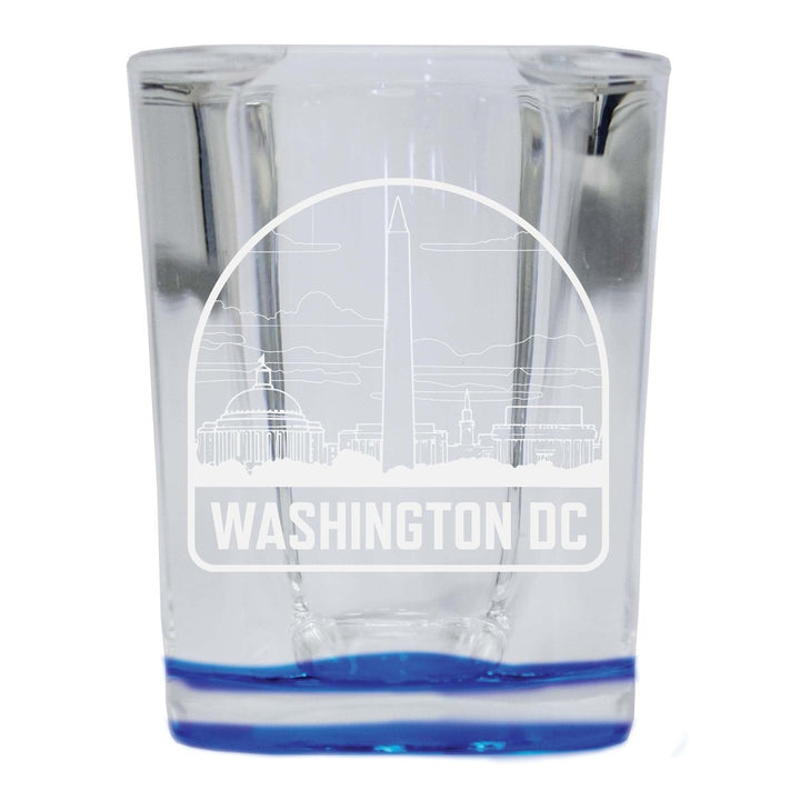 Washington DC Souvenir 2 Ounce Engraved Shot Glass Square Image 1