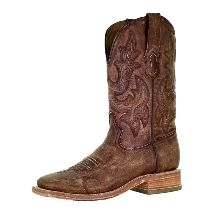 Corral Western Boots Mens Embroidery Wide Square Toe Brown A4105 Image 1