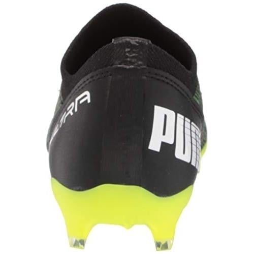 PUMA Ultra 3.2 FG/AG Jr Soccer Shoe Black White Yellow Alert Kids Size 1-6 Image 3