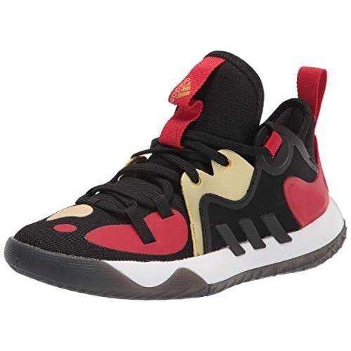 adidas Unisex-Child Harden Stepback 2 Basketball Shoe CORE BLACK/GOLD MET./SCARLET Image 1