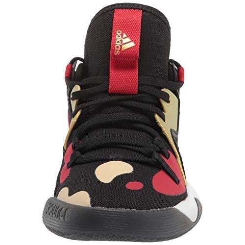 adidas Unisex-Child Harden Stepback 2 Basketball Shoe CORE BLACK/GOLD MET./SCARLET Image 2