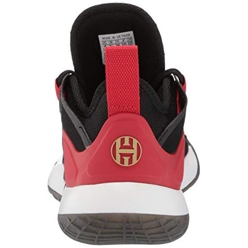 adidas Unisex-Child Harden Stepback 2 Basketball Shoe CORE BLACK/GOLD MET./SCARLET Image 3