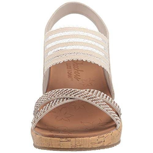 Skechers Cali Womens Beverlee-Fancy Sips Wedge Sandal NATURAL Image 2