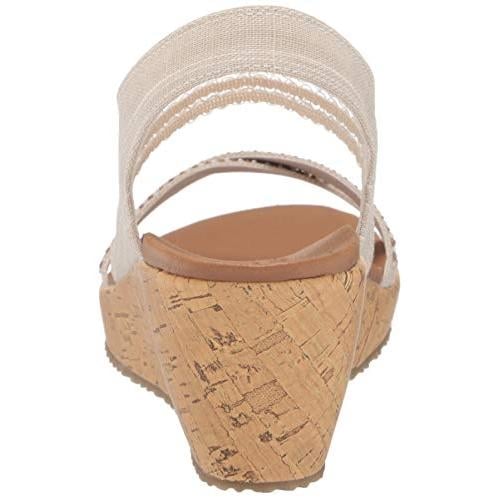 Skechers Cali Womens Beverlee-Fancy Sips Wedge Sandal NATURAL Image 3