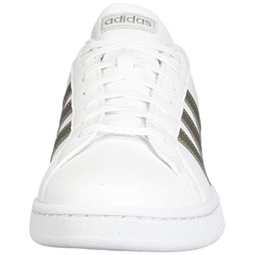 adidas Womens Grand Court Tennis Sneaker 0 WHT/PLAMET/WHT Image 2