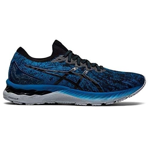 ASICS Mens Gel-Nimbus 23 Knit Running Shoes Reborn Blue/Black - 1011B008-400 Medium REBORN BLUE/BLACK Image 1