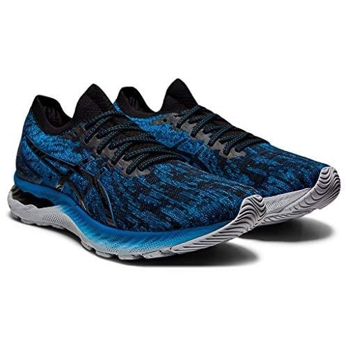 ASICS Mens Gel-Nimbus 23 Knit Running Shoes Reborn Blue/Black - 1011B008-400 Medium REBORN BLUE/BLACK Image 2