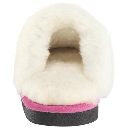 Old Friend Womens Scuff Slipper Hot Pink/White Shearling - 441169-HPNK HOT PINK Image 3