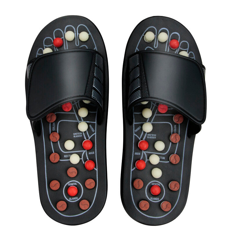 1 Pair Feet Massage Slippers Foot Reflexology Acupuncture Therapy Massager Walk Stone Shoes Acupuncture Cobblestone Image 6