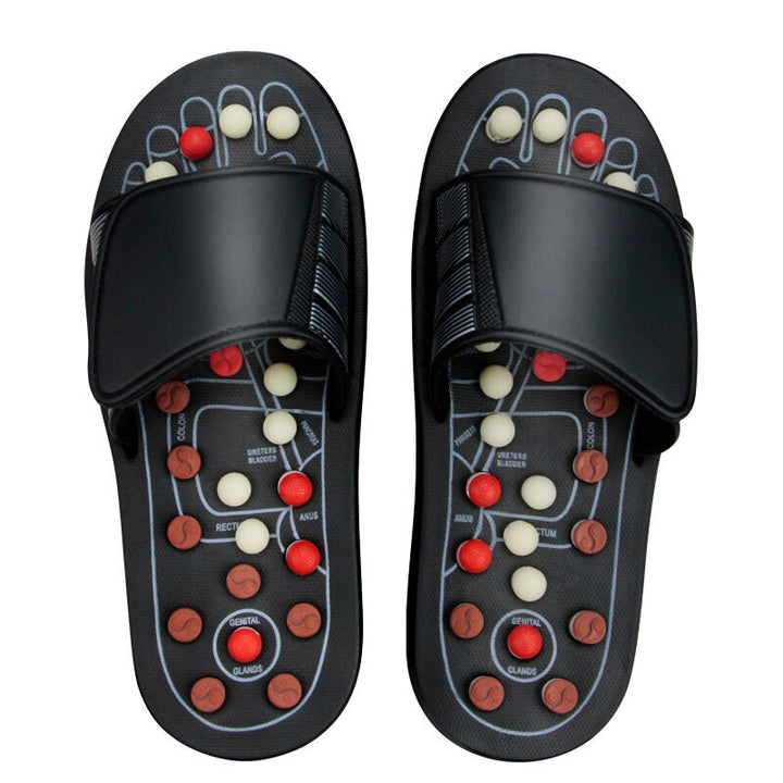 1 Pair Feet Massage Slippers Foot Reflexology Acupuncture Therapy Massager Walk Stone Shoes Acupuncture Cobblestone Image 6