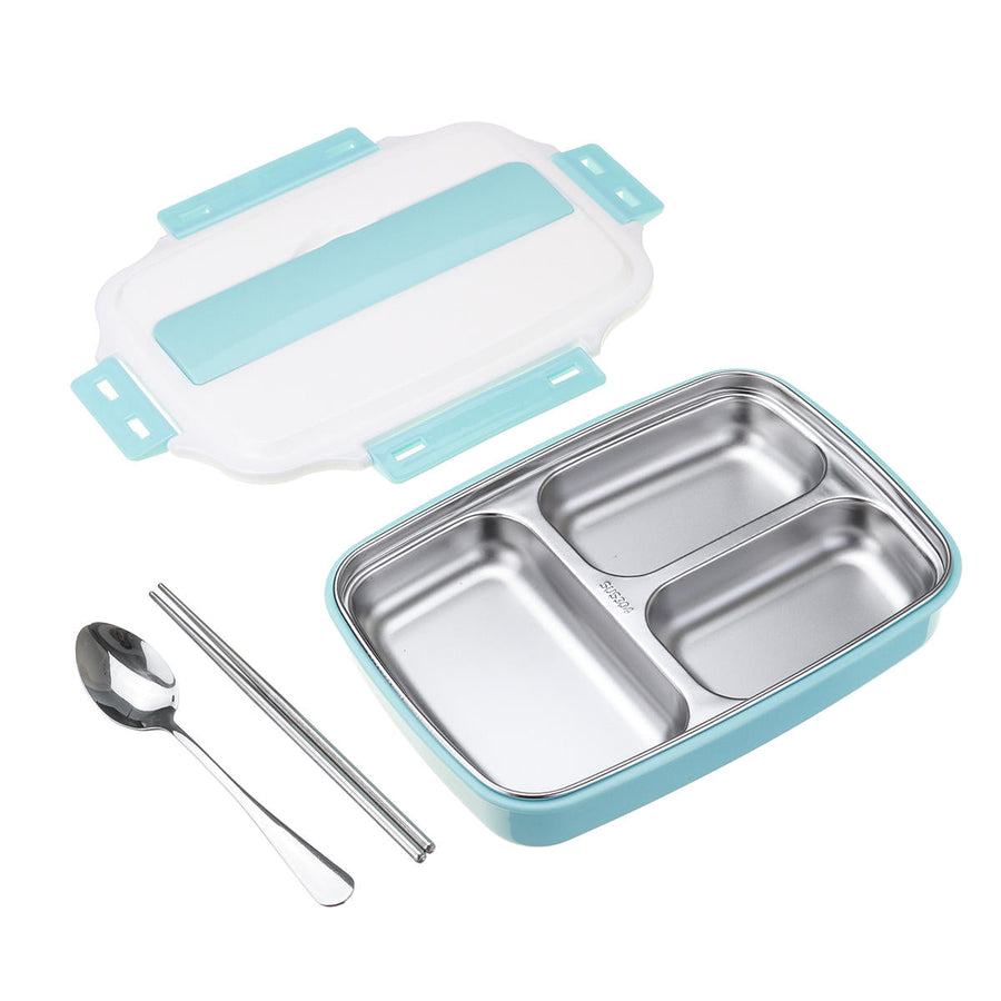 1.1L Stainless Steel Lunch Box Camping Picnic Tableware Food Container Leak-Proof Dinner Box Image 1