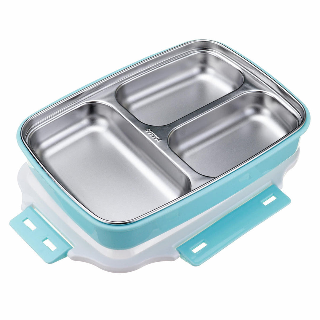 1.1L Stainless Steel Lunch Box Camping Picnic Tableware Food Container Leak-Proof Dinner Box Image 4