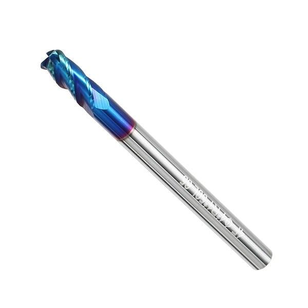 1/2/3/4mm Ball Nose 4 Flutes Milling Cutter R0.2-R1.0 Nano Blue Coating Carbide End Mill Image 1